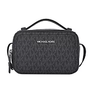 MICHAEL KORS COOPER男款滿版手提/斜背兩用包- 黑