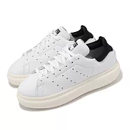 adidas 休閒鞋 Stan Smith PF W 女鞋 白 黑 皮革 厚底 史密斯 愛迪達 IE0450 25.5cm WHITE/BLACK