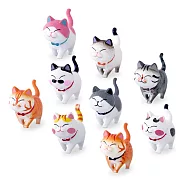 O&rsquo;Pretty 歐沛媞 手作可愛公仔擺飾-找事貓九入組-兩款可選 B款