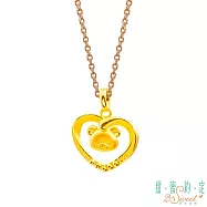 甜蜜約定2SWEET 祝福拉拉熊Rilakkuma黃金墜子 送白鋼項鍊