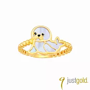 【Just Gold 鎮金店】冰川珍奇-海獅 黃金戒指(港圍) 15 黃金