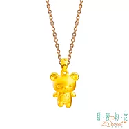 甜蜜約定2SWEET 跳格子拉拉熊Rilakkuma硬金墜子 送白鋼項鍊