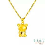 甜蜜約定2SWEET 神采奕奕拉拉熊Rilakkuma硬金墜子 送白鋼項鍊
