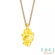 甜蜜約定2SWEET 嬌嬌小兔拉拉熊Rilakkuma黃金墜子 送黃鋼項鍊