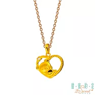 甜蜜約定2SWEET 悠遊自在拉拉熊Rilakkuma黃金墜子 送白鋼項鍊