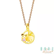 甜蜜約定2SWEET 艷陽天拉拉熊Rilakkuma黃金墜子 送黑皮繩項鍊