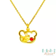 甜蜜約定2SWEET 出奇的可愛拉拉熊Rilakkuma黃金墜子 送黃鋼項鍊