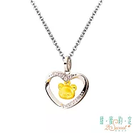 甜蜜約定2SWEET 祝福拉拉熊Rilakkuma黃金/白鋼墜子 送黃鋼項鍊