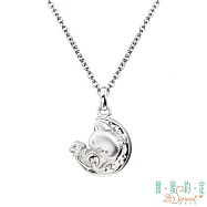 甜蜜約定2SWEET 乘著月光拉拉熊Rilakkuma純銀墜子 送白鋼項鍊