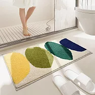 【巴芙洛】北歐植絨加厚吸水止滑浴室地墊40*60cm(TPR防滑底/防滑地墊/吸水踏墊/門口墊/浴室踏墊) 檸檬米黃
