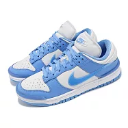 Nike 休閒鞋 Wmns Dunk Low Twist 女鞋 北卡藍 白 皮革 低筒 經典 DZ2794-002 23.5cm BLUE/WHITE