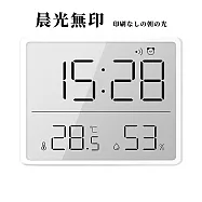 【DR.Story】日式無印風格極薄溫顯LED小時鐘 (無印電子鐘 無印鐘錶計時器 無印鬧鐘) 晨光無印