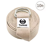 【Tumaz月熊健身】瑜珈伸展帶 無彈性瑜珈繩 305cm 10ft 麥田米白