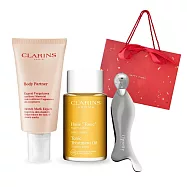 CLARINS 克蘭詩 孕婦宛若新生調和按摩組[撫紋霜+護理油+按摩器+禮袋]-尾牙新年禮品-國際航空版
