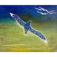 【玲廊滿藝】馬靜志 -青鳥映日展翅鳴38x46cm