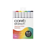 日本 COPIC 酷筆客 麥克筆 SKETCH 二代套組 6+1色 鮮豔活力套組