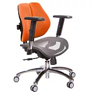 GXG 低雙背網座 電腦椅(鋁腳/SO金屬扶手) TW-2803 LU5