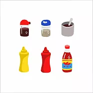 [ 日日野餐 ] 台灣小吃攤醬料耳環耳夾別針六入組 / [PIKNIK] Taiwanese Snacks Sauce 6pcs Earring&Pins 台灣小吃攤醬料六入組耳針預購5天