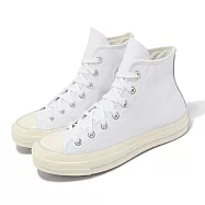 Converse 休閒鞋 Chuck 70 HI 男鞋 女鞋 白 米白 1970 奶油底 皮革 三星標 情侶鞋 A07201C 24cm WHITE