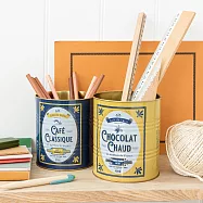《Rex LONDON》罐頭造型筆筒2件 | 文具收納筒 - 巴黎咖啡13cm