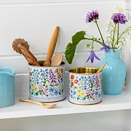 《Rex LONDON》罐頭造型筆筒2件 | 文具收納筒 - 花卉圖鑑7.5cm