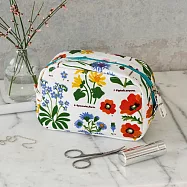 《Rex LONDON》防水盥洗化妝包 | 化妝包 收納包 旅行小包 沐浴小包 盥洗收納包 - 花卉圖鑑17cm