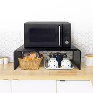 【田窪工業所】日本製電器置物收納架60cm(耐重30公斤/耐高溫抗水防潮/微波爐收納) 墨黑