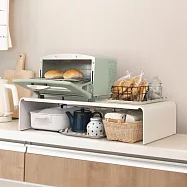 【田窪工業所】日本製電器置物收納架80cm 雪白(耐重30公斤/耐高溫抗水防潮/微波爐收納)