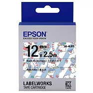 EPSON 原廠標籤帶 Kitty系列 LK-4LBY 12mm 天空藍底黑字