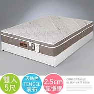Homelike 喜家居記憶膠三線獨立筒床墊-雙人5尺(2374)