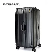 (募資破百萬~專利無拉桿胖胖箱) 【BERMAS 戰艦箱二代】30吋胖胖箱 – 日本Hinomoto頂級飛機輪 行李箱 (4色任選) 30吋 墨石黑