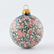 波蘭陶 綠野玫瑰系列 聖誕裝飾球 波蘭手工製