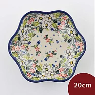 波蘭陶 碧意冬日系列 花形深盤 20cm 波蘭手工製