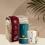 【凱翊︱慕耕活】凱翊音樂慕耕活聯名-茶金禮盒-小提琴把手燙金磁杯+淡奶金萱 100 G