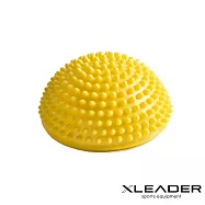 【Leader X】小型波速球/瑜珈球/小地雷足底按摩/半圓球/平衡球(三色任選) 黃色