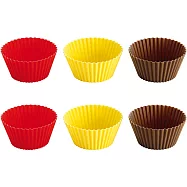 《tescoma》矽膠馬芬烤杯6入 | 點心烤模 - 圓5cm