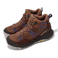Merrell 戶外鞋 Siren 4 Traveler Mid WP 女鞋 棕藍 防潑水 中筒 抓地 郊山 登山鞋 ML037894 23.5cm NUTSHELL/VELVET