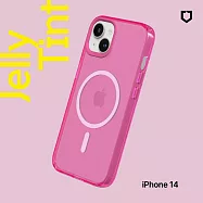 犀牛盾 iPhone 14 (6.1吋) JellyTint(MagSafe 兼容)磁吸透明防摔手機殼(抗黃終生保固)- 粉漾桃