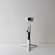 【美極品】AI跟拍三腳穩定器|單軸智慧穩拍 360度環繞跟拍 附贈補光燈 臉追蹤 超智能自動跟拍 手持穩定器 自拍棒 星雪白(贈-補光燈)