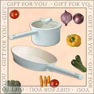 【德國Buderus】快樂鳥美型陶瓷厚底不沾鍋三件組-IH爐可用鍋 香草藍