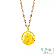 甜蜜約定 Doraemon 竹蜻蜓之旅哆啦A夢硬金墜子 送項鍊 送玫瑰鋼項鍊