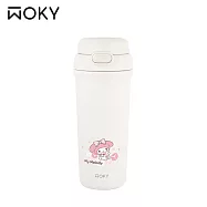 【WOKY X 三麗鷗】 美樂蒂聯名 All-P輕芯鈦瓷雙飲保溫瓶500ml 沁夏悠遊(白)