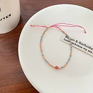 【水星記】波西米亞輕奢疊戴天然石珍珠多彩串珠手繩 _桃花