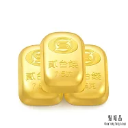 【點睛品】貳台錢x3塊 黃金金條_計價黃金(共22.5克)