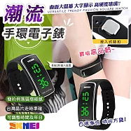 【SKMEI】LED夜光方形運動潮流手環電子錶(防水手錶 情侶錶 大字手錶 學生錶 運動錶 簡約手錶/1119BBK)