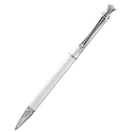 【DT&CREATION】 金屬健康樂活水晶珠寶原子筆 優雅白