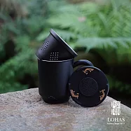 【陸寶LOHAS】風生水起蓋杯350ML 金龍迎新春 順風順水 禪風黑