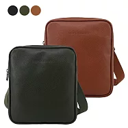 LONGCHAMP LE FOULONN? 系列牛皮方形斜背包(小) 卡其綠