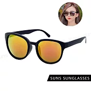 【SUNS】抗UV太陽眼鏡 時尚百搭圓框墨鏡 男女適用 顯小臉經典款 S610 紅水銀