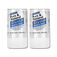 (2條超值組)美國DSA-Pure&Natural長效淨味約24小時礦物鹽固體水晶除臭棒-無香藍標120g/大條(去腳臭體香石,運動汗味腋下狐臭消臭石,全天乾爽體香膏)
